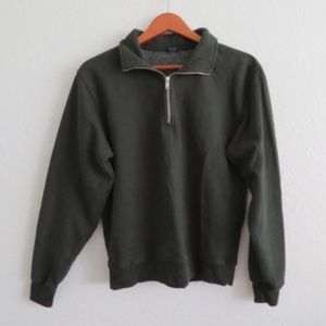 John Galt Forest Green Zip Up Sweatshirt